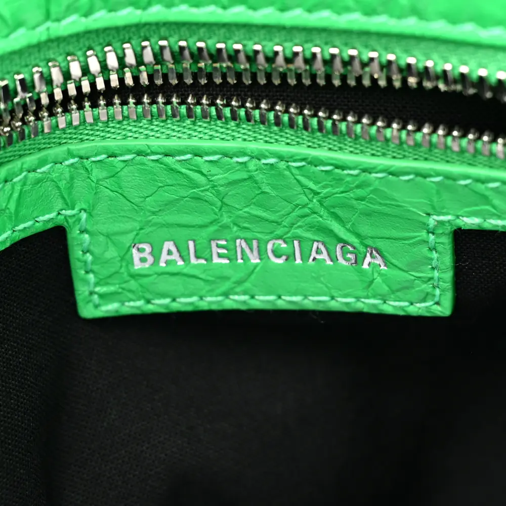 Balenciaga Vivid Green Agneau Arena Leather Small Neo Cagole City Handbag Black Hardware Superfake - Image 2