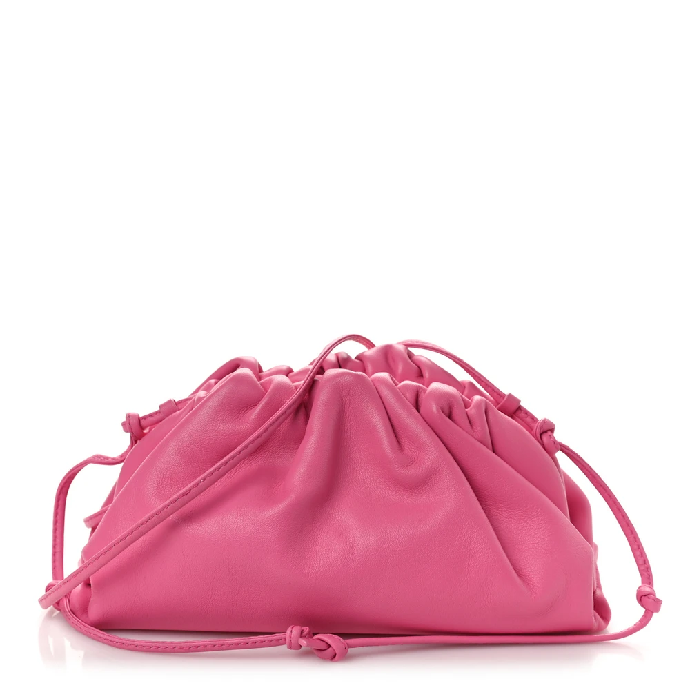 Bottega Veneta Pink Butter Calfskin Leather Mini Pouch Front replica handbags