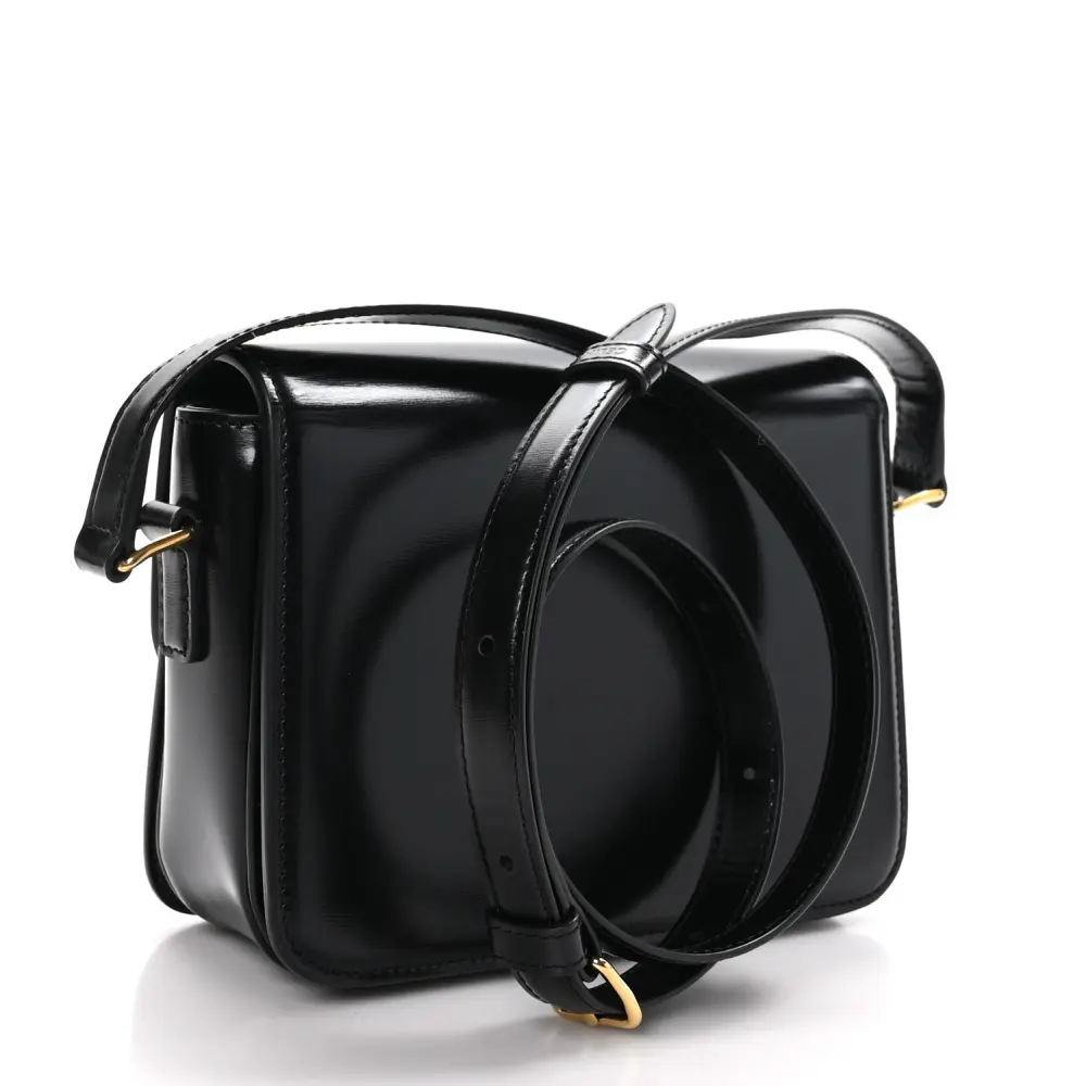 Superfake Celine Black Triomphe Replica – Shiny Calfskin, Gold Hardware - Image 3