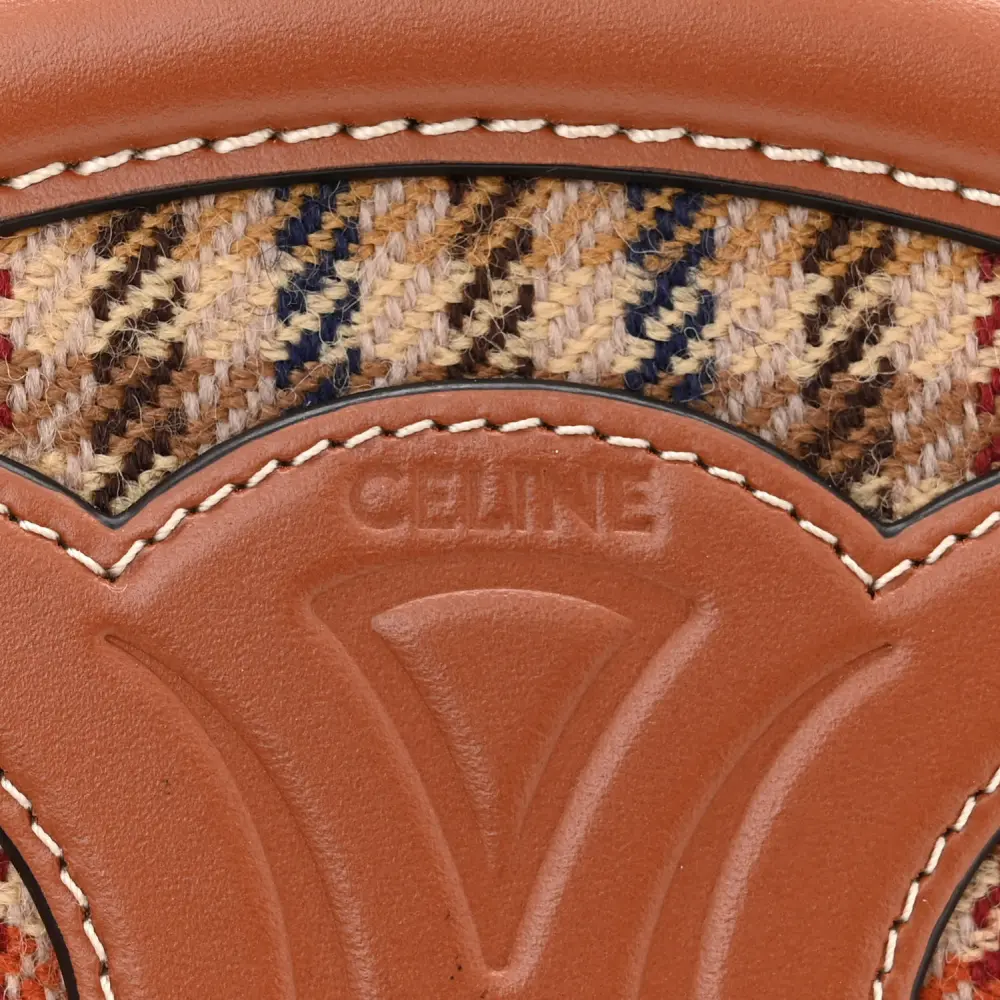 Superfake Handbags: Celine Tan Leather & Houndstooth Crossbody - Image 2