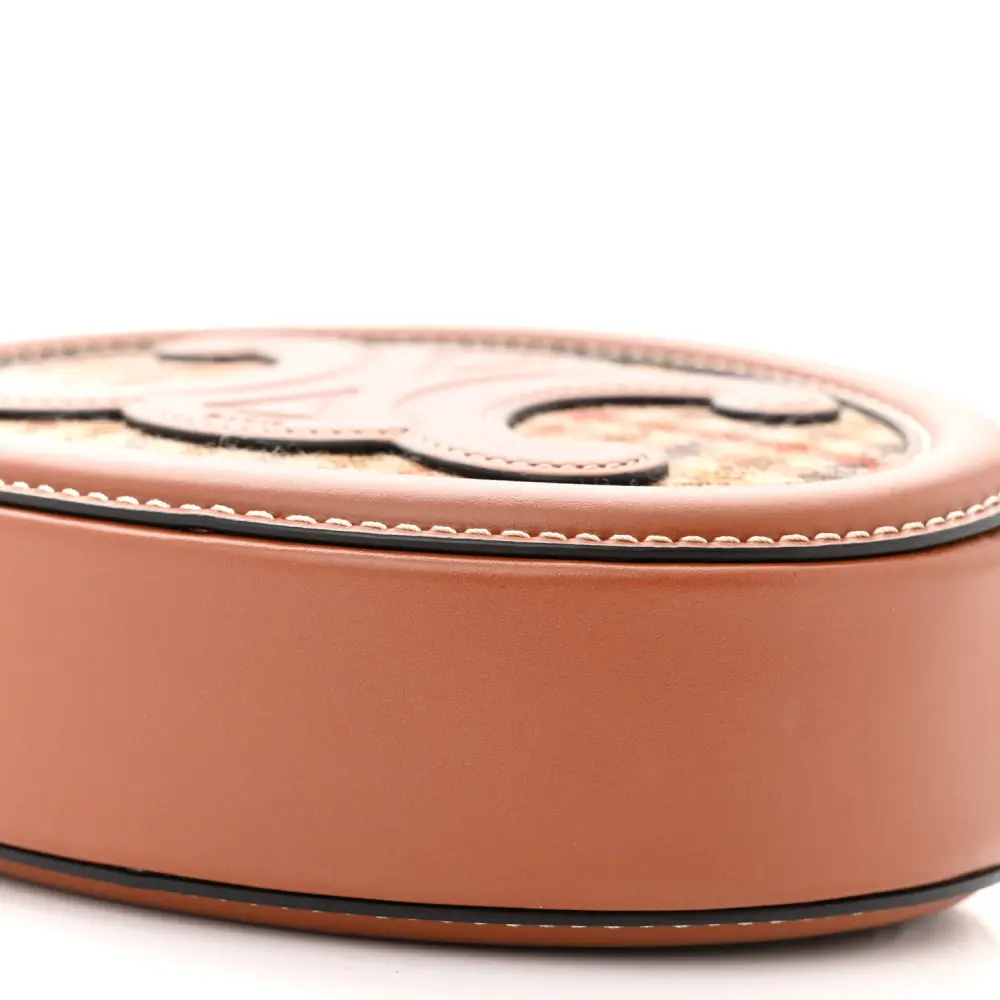 Superfake Handbags: Celine Tan Leather & Houndstooth Crossbody - Image 5