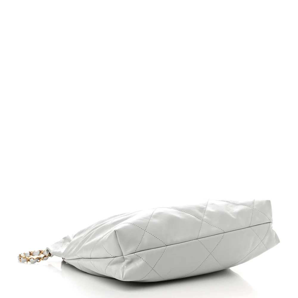 Mirror Quality Replica Chanel 22 Bag in Light Blue Calfskin Leather - Image 6