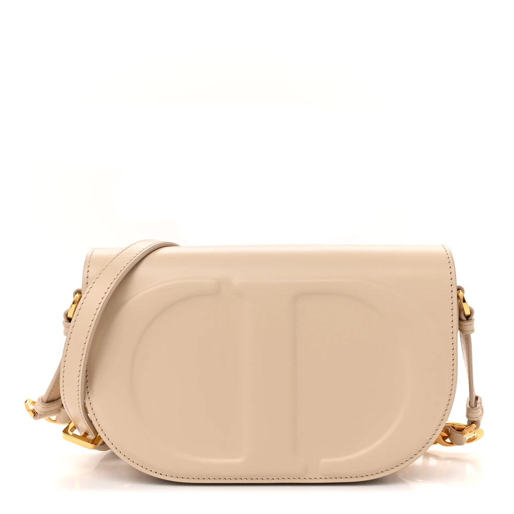 Dior Caramel Beige Calfskin Leather Medium CD Signature Flap Crossbody Gold Hardware Front Replica handbags