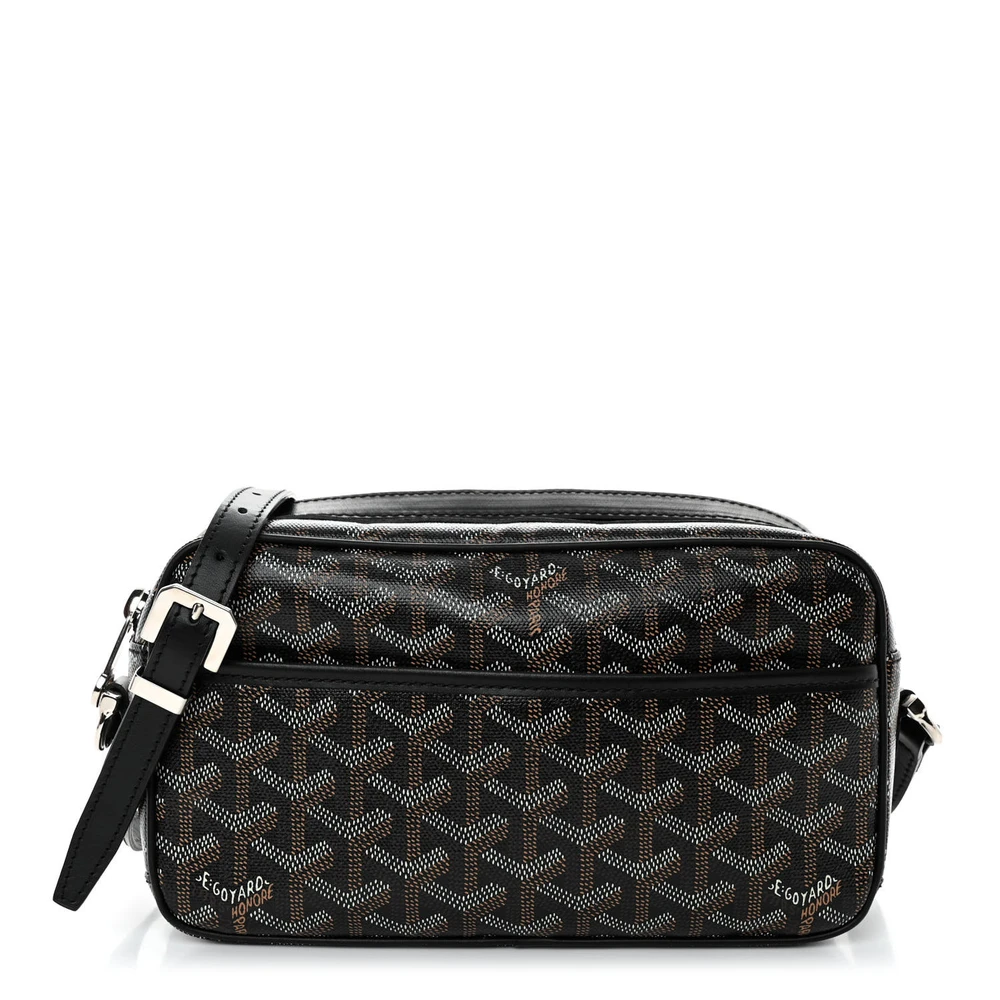 Goyard Black Goyardine Canvas Sac Cap Vert PM Silver Hardware Front replica handbags