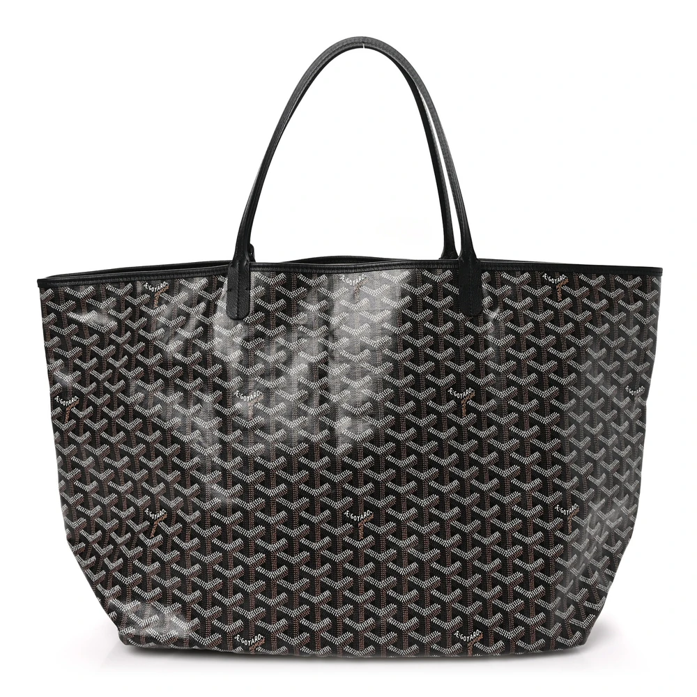 Goyard Black Goyardine Canvas Saint Louis Tote GM Front replica handbags