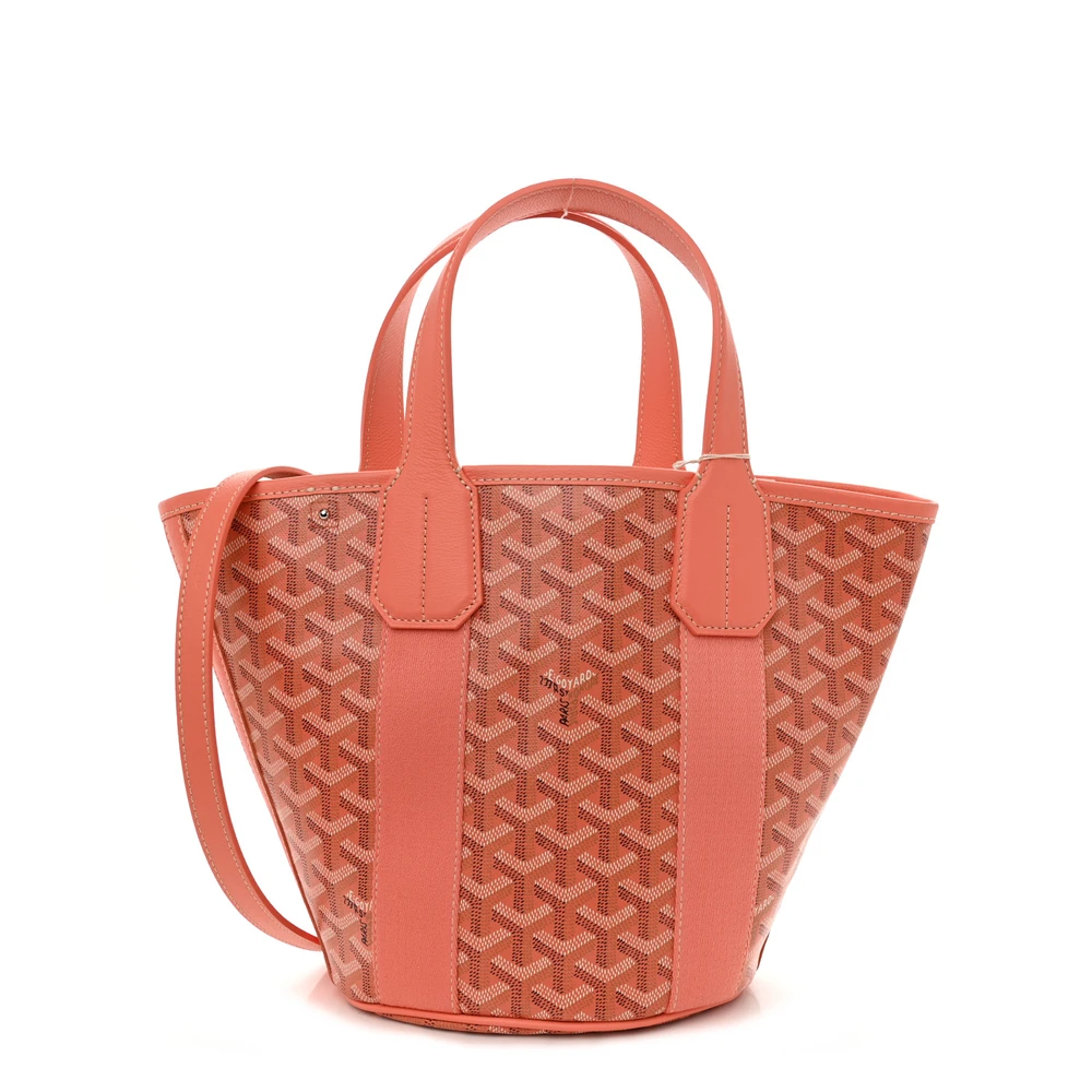 Goyard Coral Goyardine Canvas Belharra Tote PM Front replica handbags