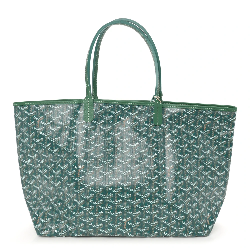 Goyard Goyardine Canvas Green Saint Louis Tote PM Front replica handbags