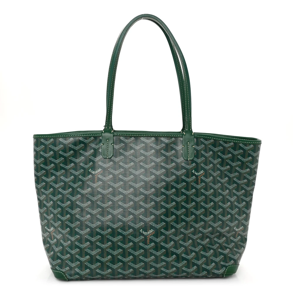 Goyard Green Goyardine Canvas PM Artois Tote Front replica handbags