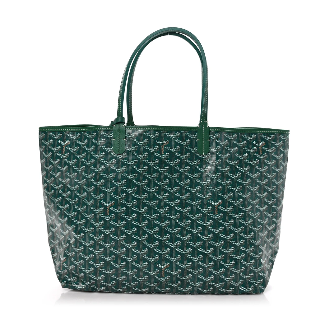 Goyard Green Goyardine Canvas Saint Louis Tote PM Front replica handbags