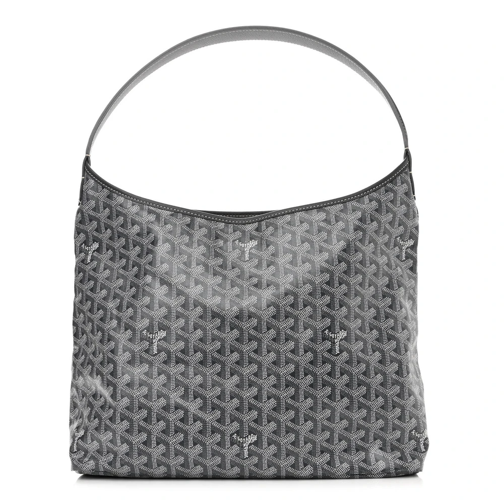 Goyard Grey Goyardine Canvas Boheme Hobo PM Front replica handbags