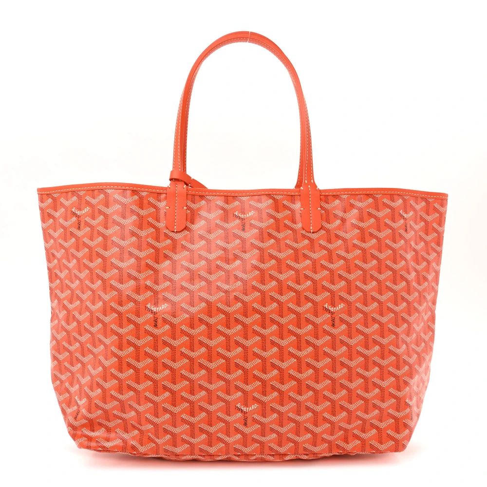Goyard Orange Goyardine Canvas Saint Louis Tote PM Front replica handbags
