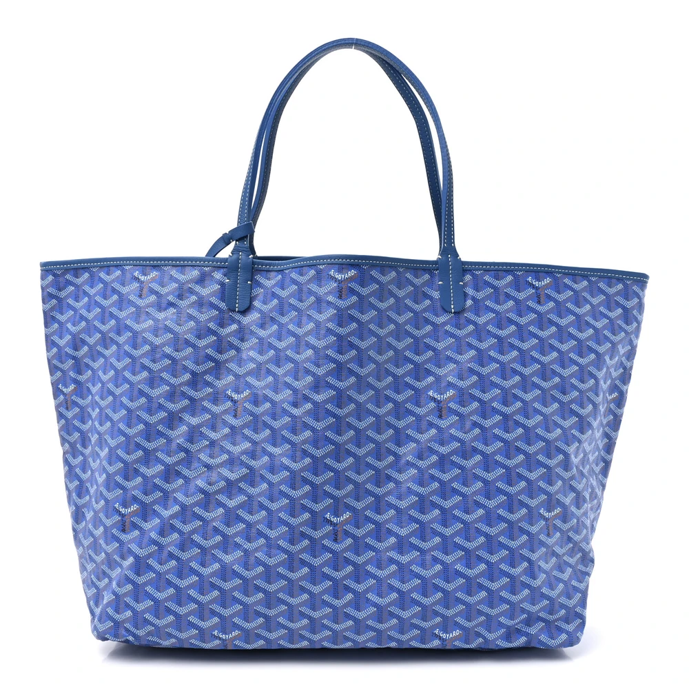 Goyard Sky Blue Goyardine Canvas Saint Louis Tote GM Front replica handbags