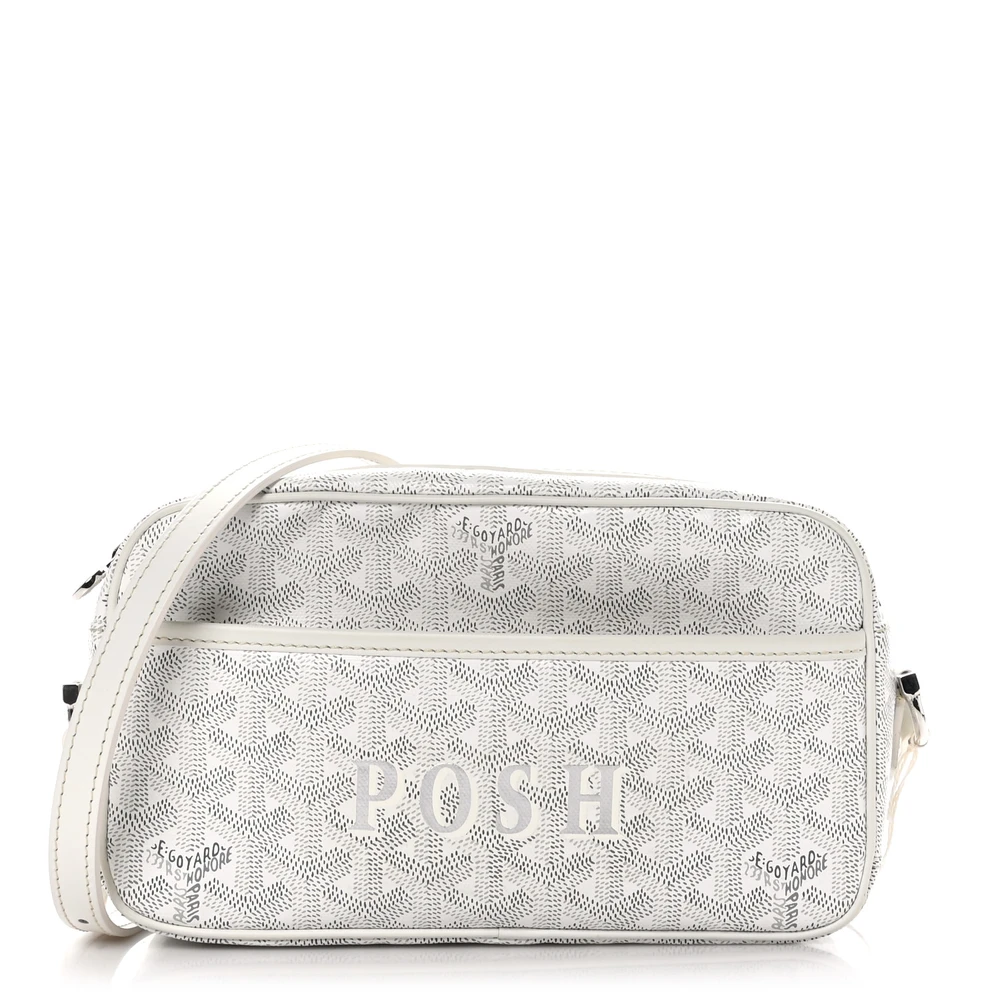 Goyard White Goyardine Canvas Sac Cap Vert PM Front replica handbags