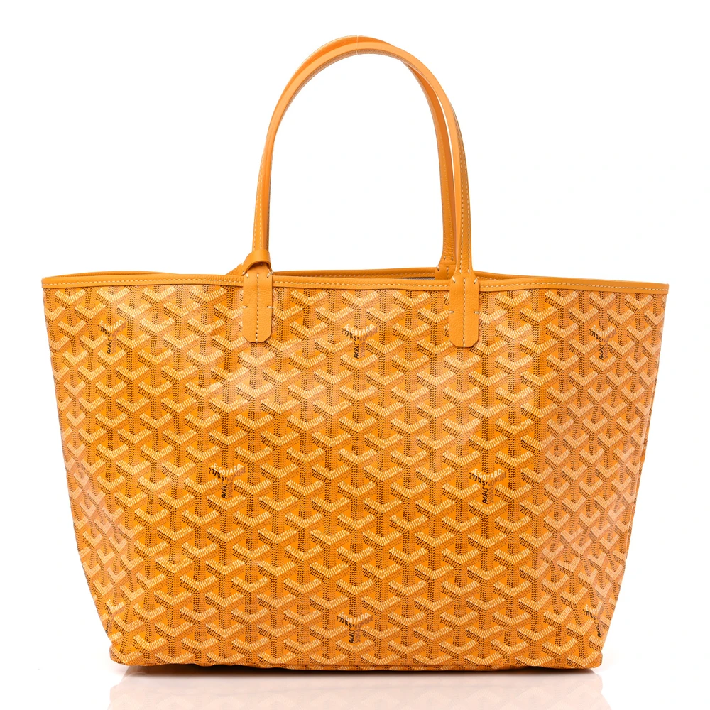 Goyard Yellow Goyardine Canvas Saint Louis Tote PM Front replica handbags