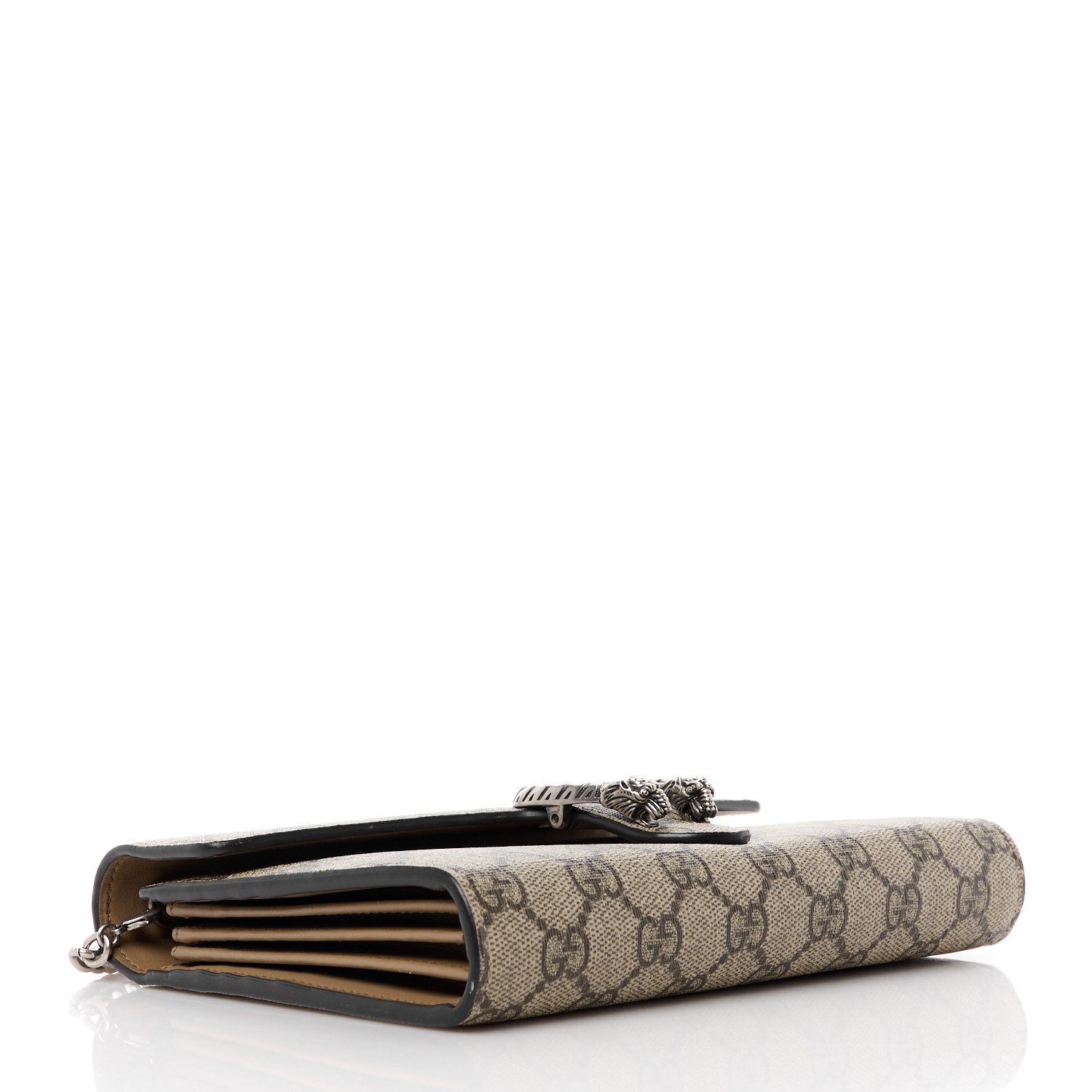 Premium Replica Handbag—Gucci Chain Wallet with Aged Silver Hardware - Image 6