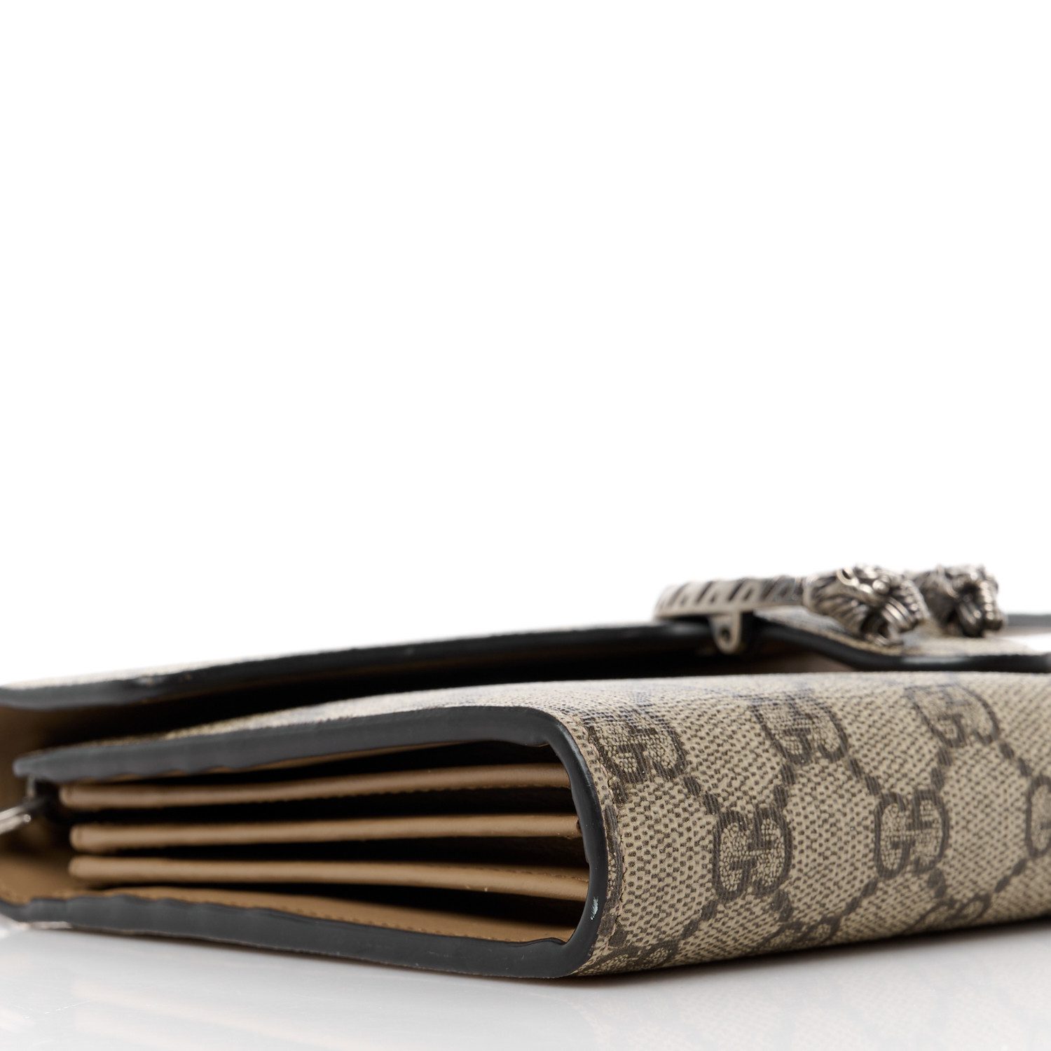 Premium Replica Handbag—Gucci Chain Wallet with Aged Silver Hardware - Image 5
