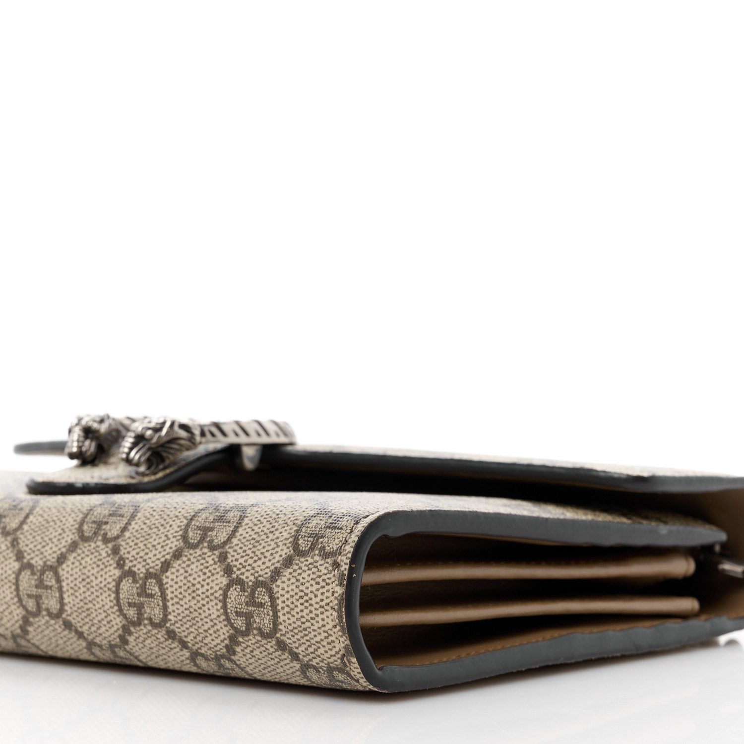Premium Replica Handbag—Gucci Chain Wallet with Aged Silver Hardware - Image 4
