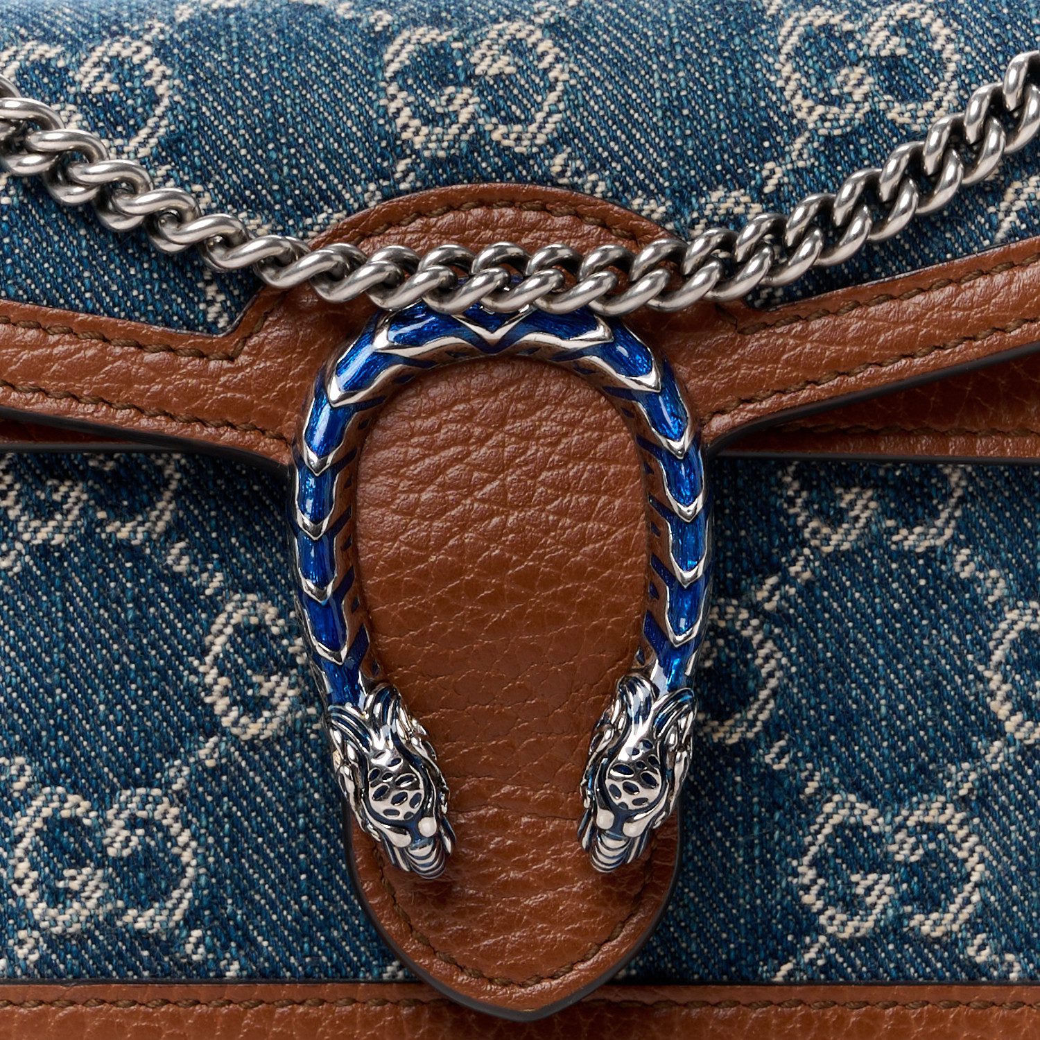 Electric Blue GG Monogram Superfake Handbag by Gucci Replica - Image 8