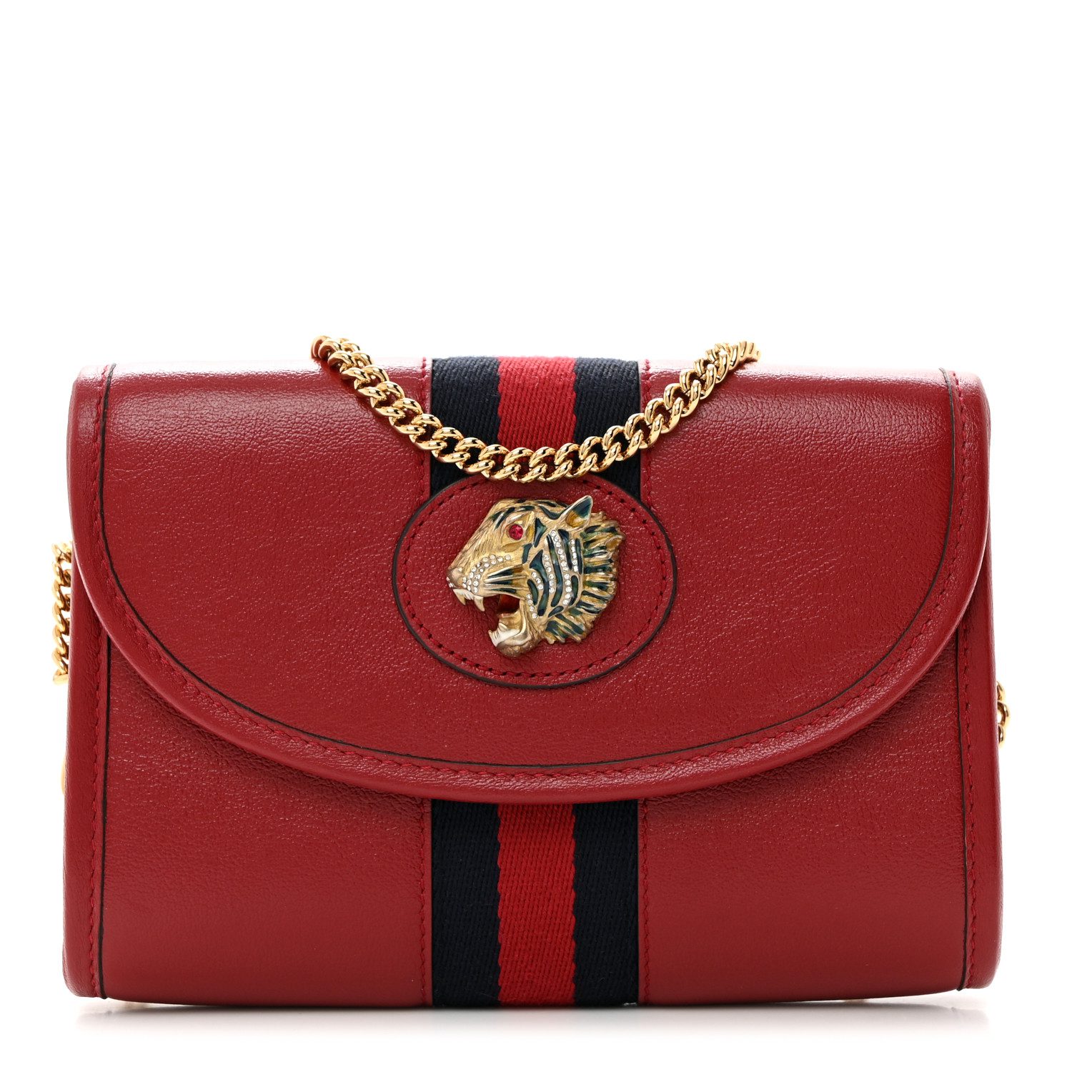 Gucci Romantic Cherry Textured Calfskin Leather Mini Rajah Slim Flap Shoulder Bag Gold Hardware Front replica handbag
