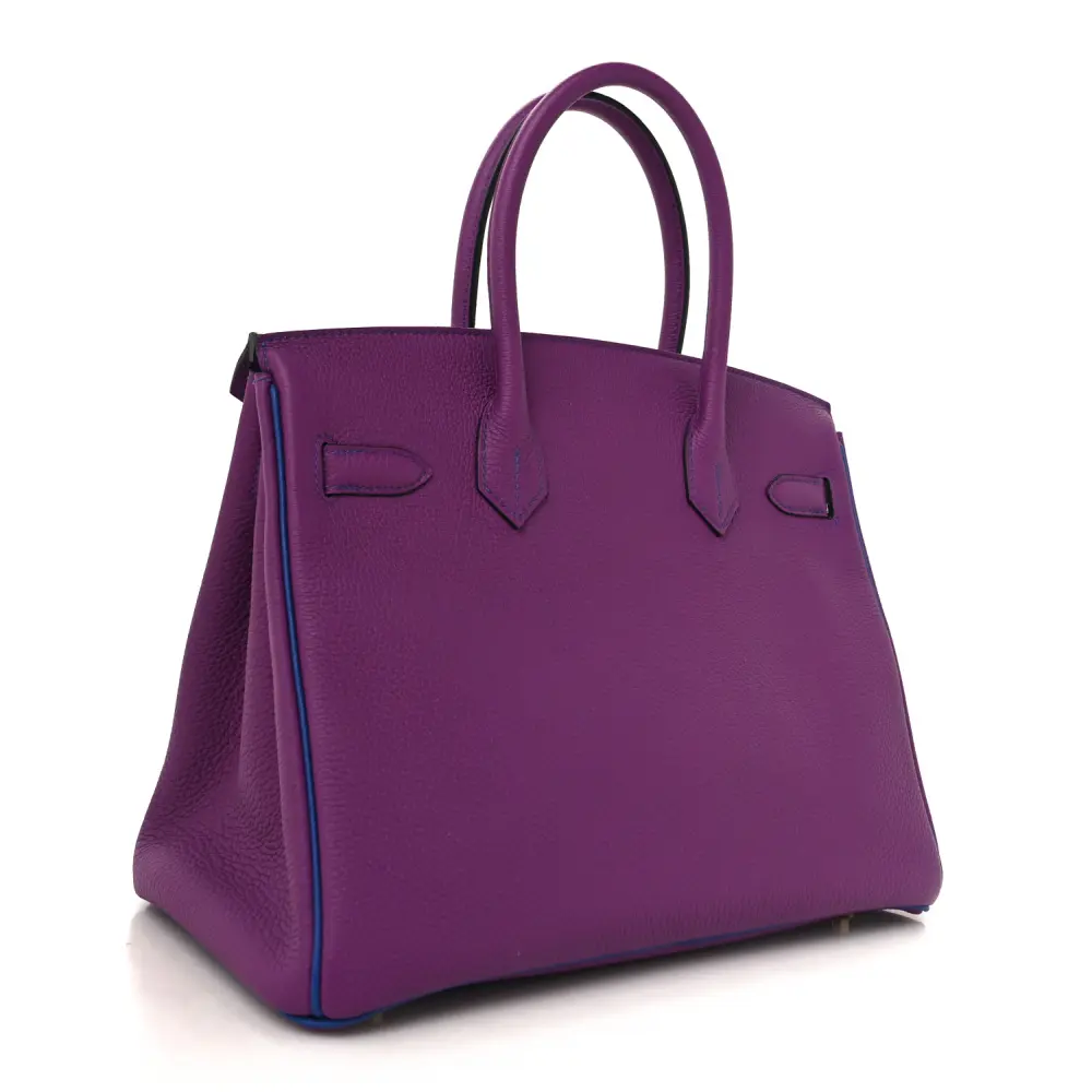 Hermès Anemone / Bleu Electrique Togo Leather Horseshoe Birkin 30 Gold Hardware High-end reps - Image 3