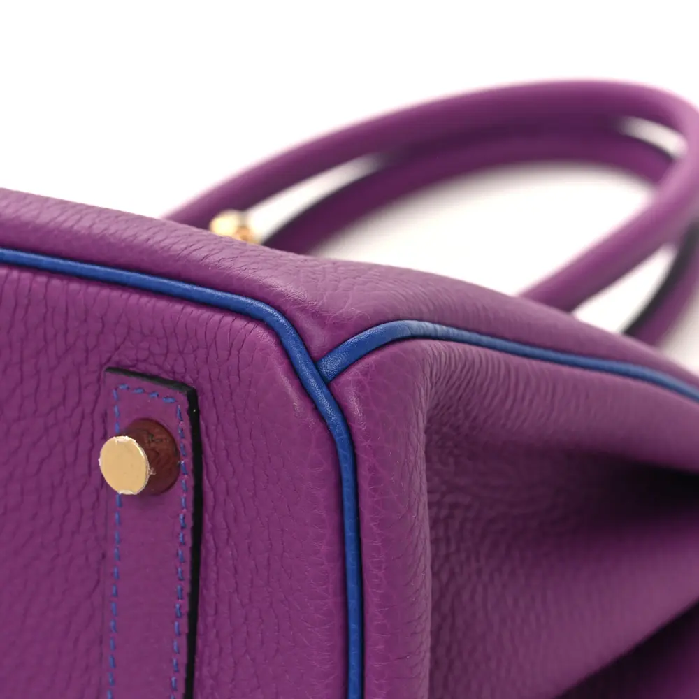 Hermès Anemone / Bleu Electrique Togo Leather Horseshoe Birkin 30 Gold Hardware High-end reps - Image 5