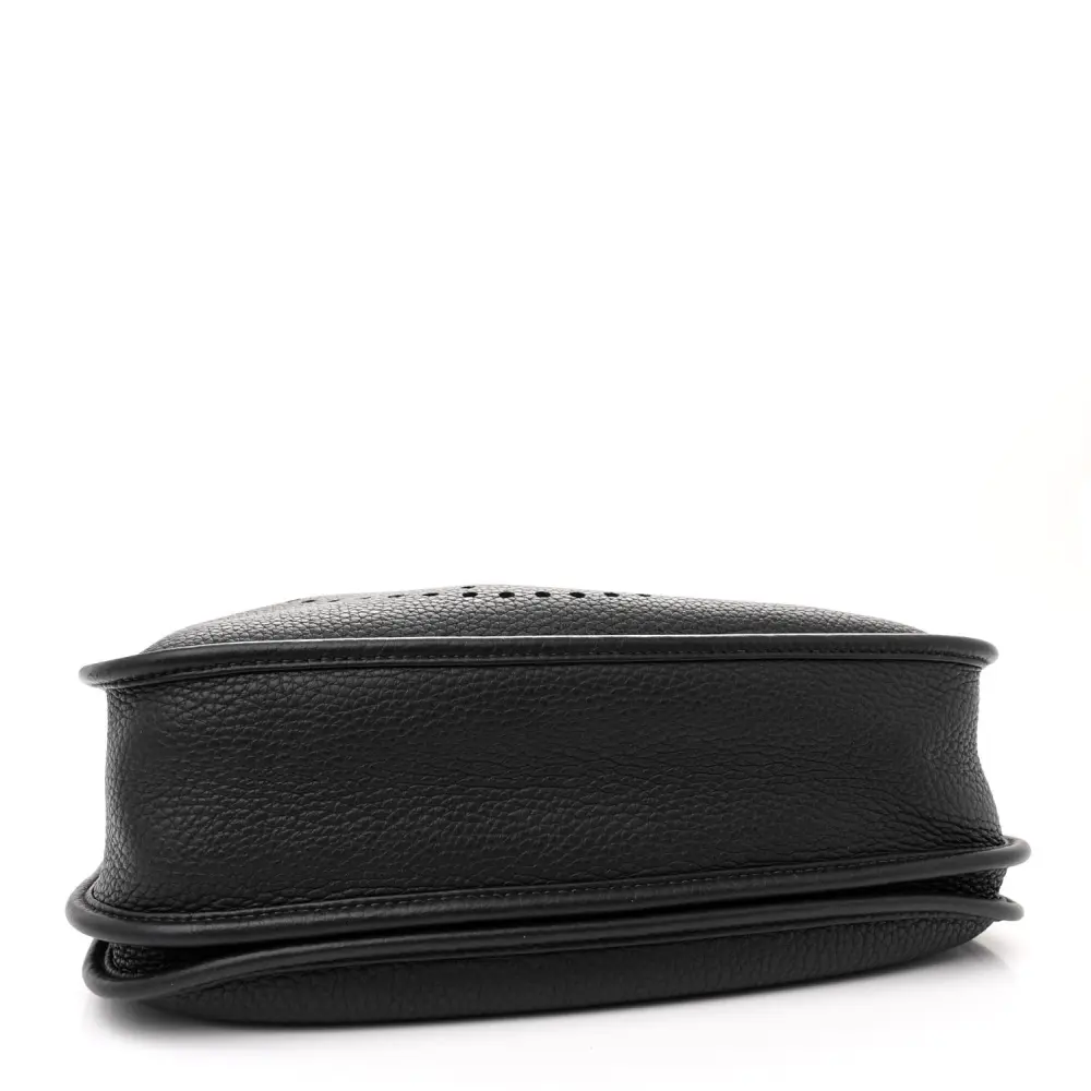 Hermès Black Taurillon Clemence Leather Evelyne III PM Palladium Silver Hardware Replicas - Image 6
