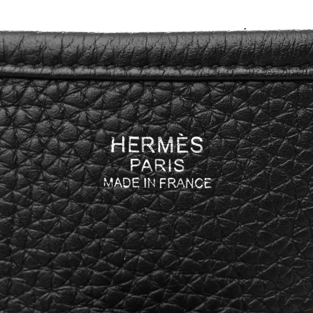 Hermès Black Taurillon Clemence Leather Evelyne III PM Palladium Silver Hardware Replicas - Image 2