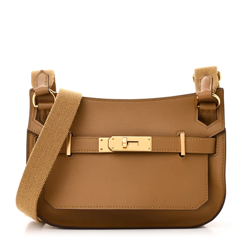 Hermès Bronze Doré Swift Leather Mini Jypsière Gold Hardware Front replica handbag