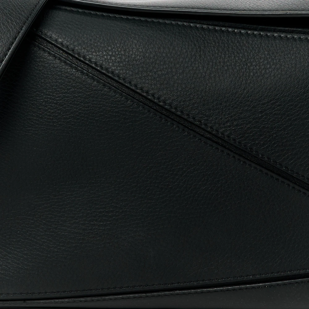 Loewe Black Calfskin Leather Medium Puzzle Bag Rep - Image 9