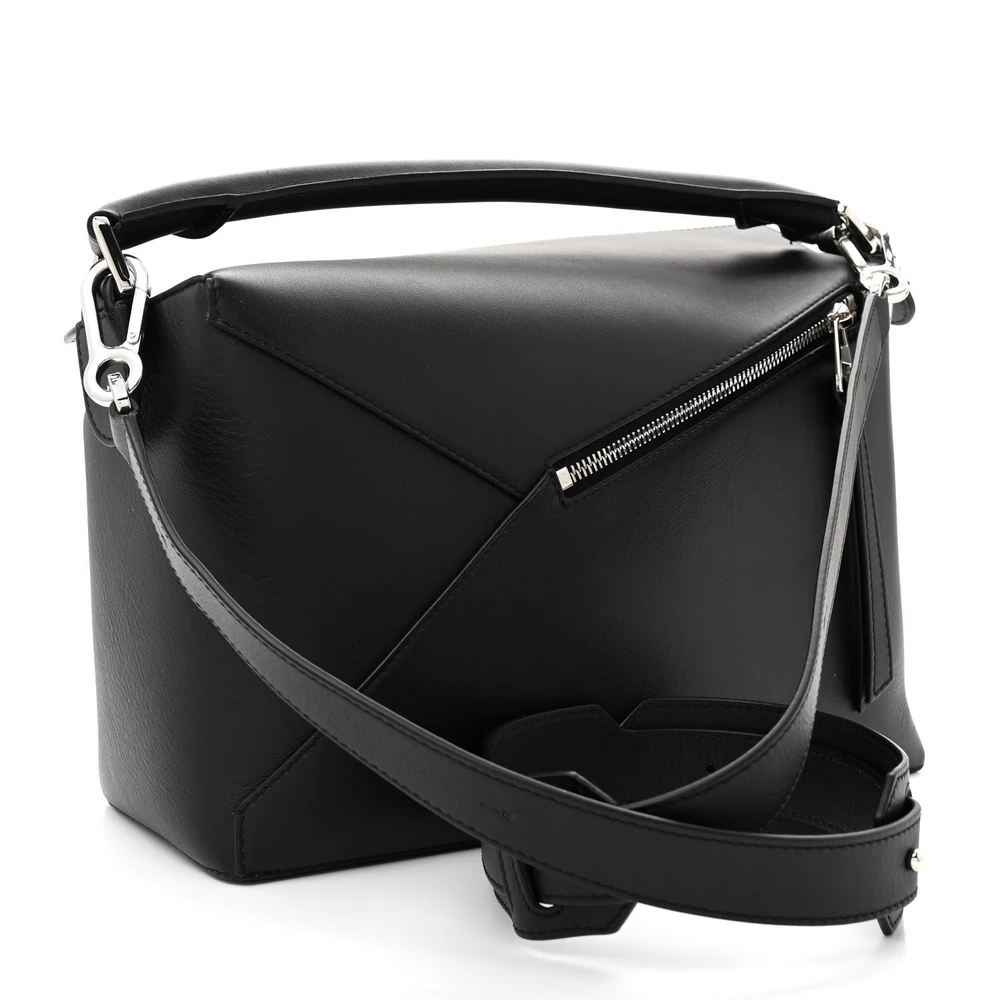 Loewe Black Puzzle Edge Bag – Mirror Quality Replica Handbag - Image 3