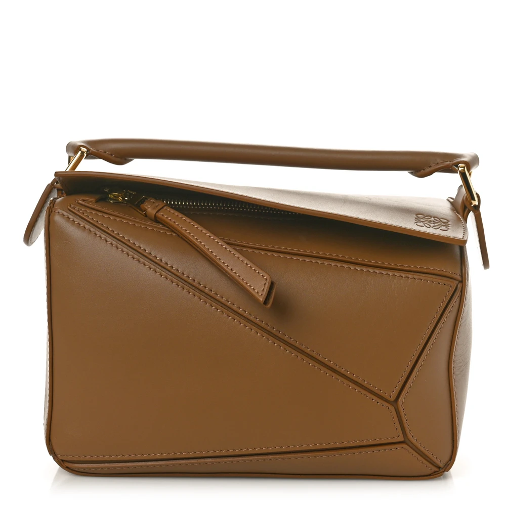 Loewe Oak Calfskin Leather Small Puzzle Bag Front replica handbags