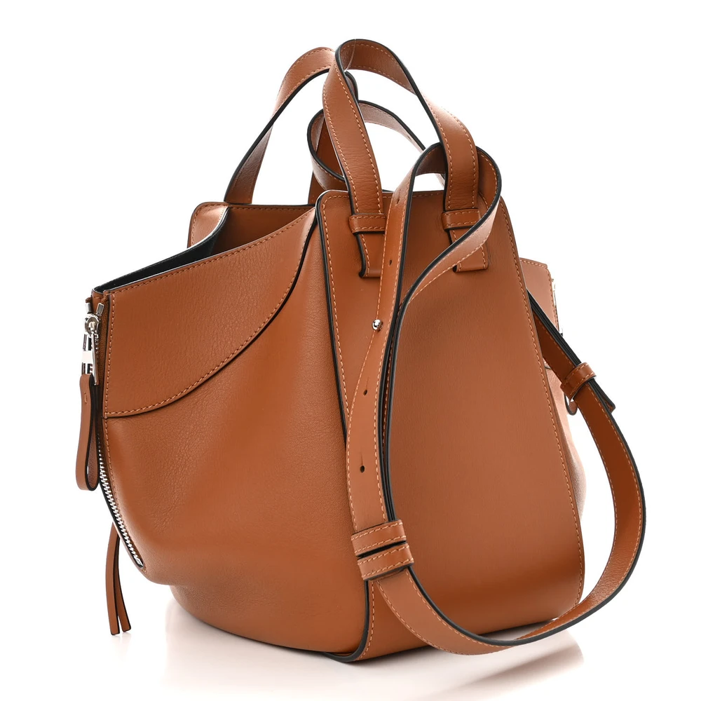 Mirror Quality Loewe Tan Calfskin Hammock Bag Replica - Image 3