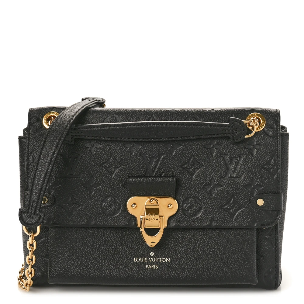 Louis Vuitton Black Empreinte Leather Vavin PM Brass Hardware Front replica handbags