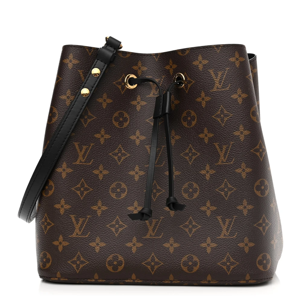 Louis Vuitton Black Monogram Canvas NeoNoe MM Front replica handbags