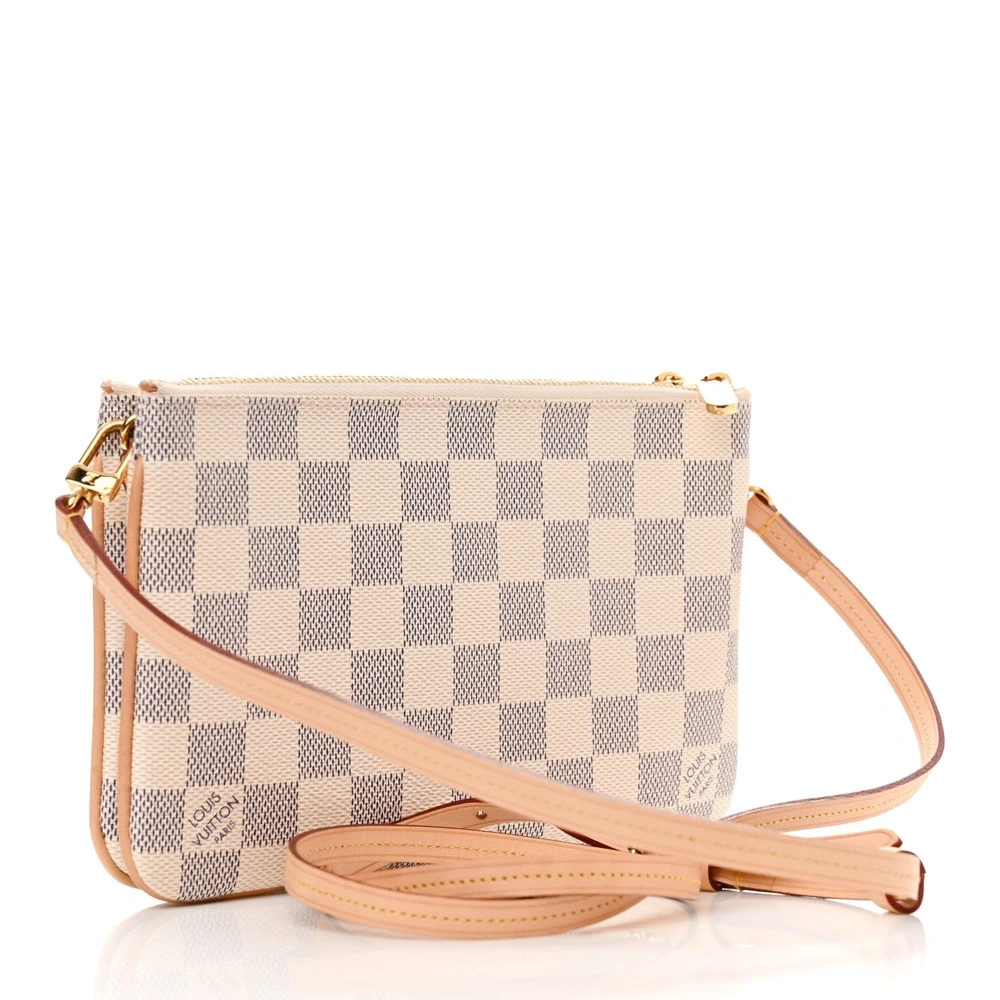 Superfake Handbags – LV Damier Azur Double Zip Pochette PM - Image 3