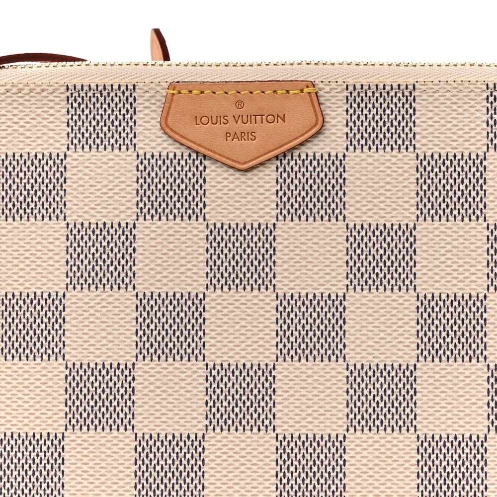 Superfake Handbags – LV Damier Azur Double Zip Pochette PM - Image 8