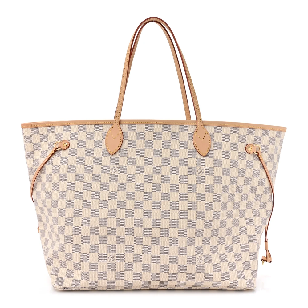 Louis Vuitton Damier Azur Canvas Neo Neverfull Beige Interior GM Front replica handbags