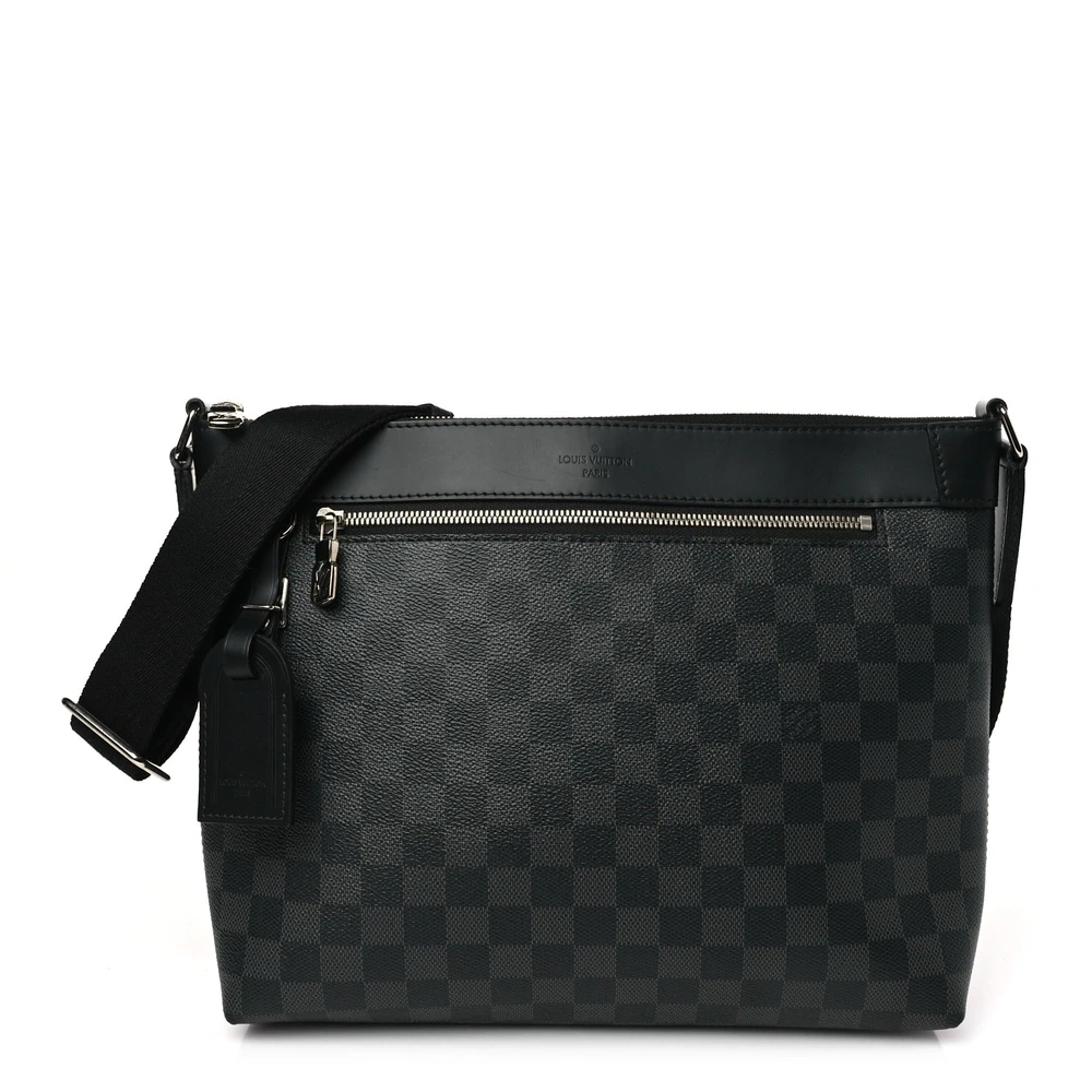 Louis Vuitton Damier Graphite Canvas Mick PM Silver Hardware Front replica handbags