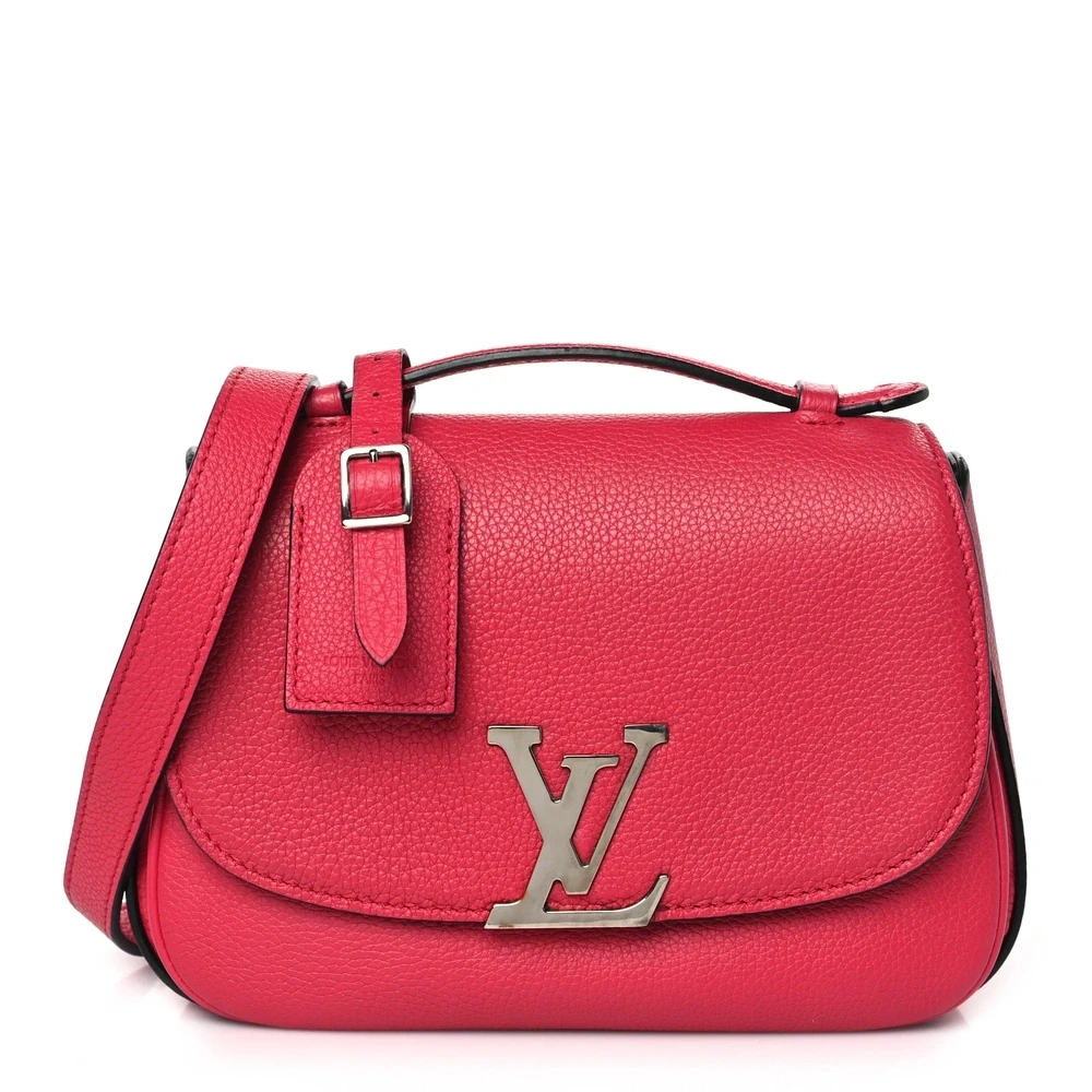 Louis Vuitton Framboise Grained Calfskin Leather Vivienne NM PM Silver Hardware Front replica handbags