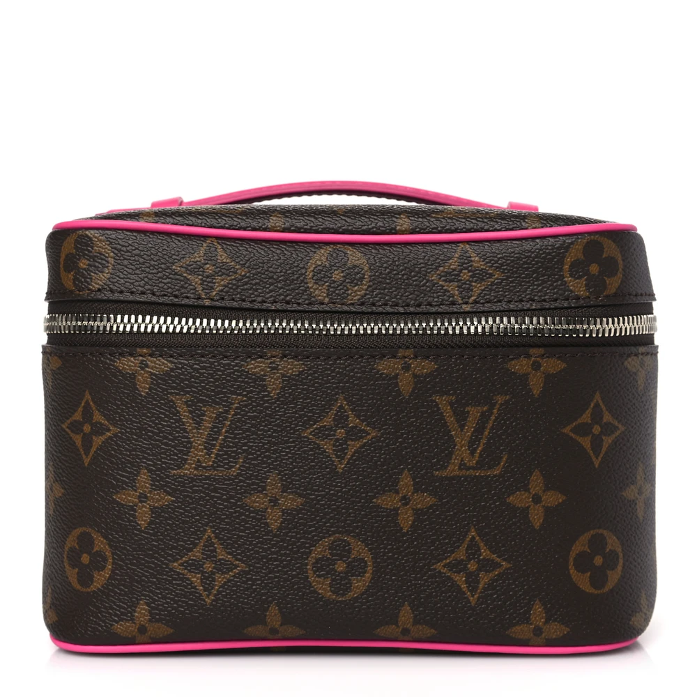 Louis Vuitton Fuchsia Monogram Macassar Canvas Nice BB Front replica handbags