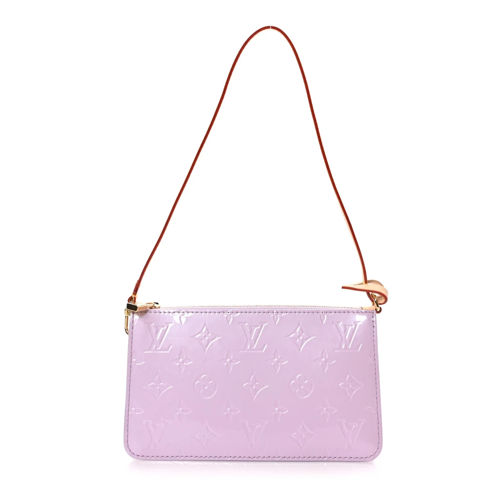 Louis Vuitton Glossy Lilac Vernis Leather Lexington Pochette PM Gold Hardware Front replica handbags