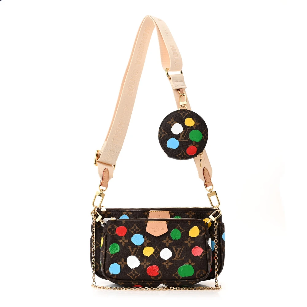 Louis Vuitton LV x YK Monogram Canvas Multi Pochette Accessories PM Gold Hardware Front replica handbags