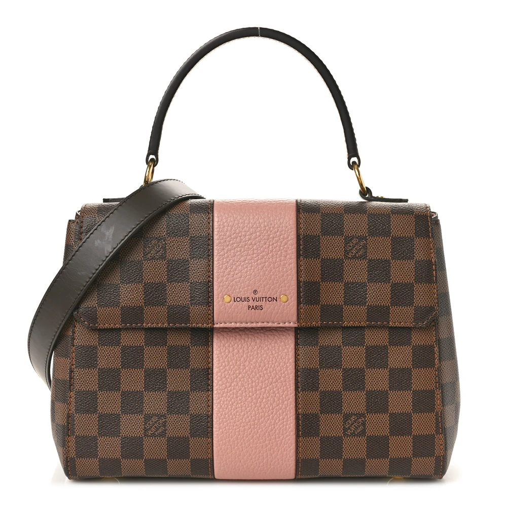 Louis Vuitton Magnolia Damier Ebene Canvas Bond Street PM Gold Hardware Front replica handbags