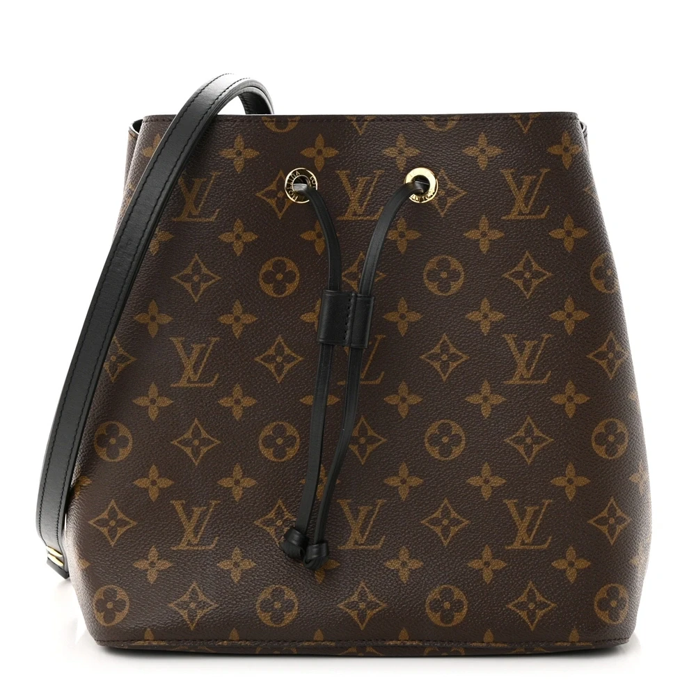 Louis Vuitton Monogram Canvas Black NeoNoe MM Front replica handbags