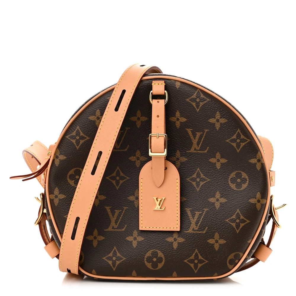 Louis Vuitton Monogram Canvas Boite Chapeau Souple MM Gold Hardware Front replica handbags