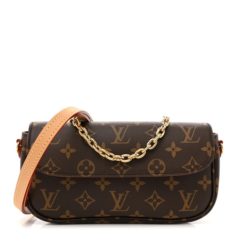 Louis Vuitton Monogram Canvas Ivy Wallet On Chain PM Gold Hardware Front replica handbags
