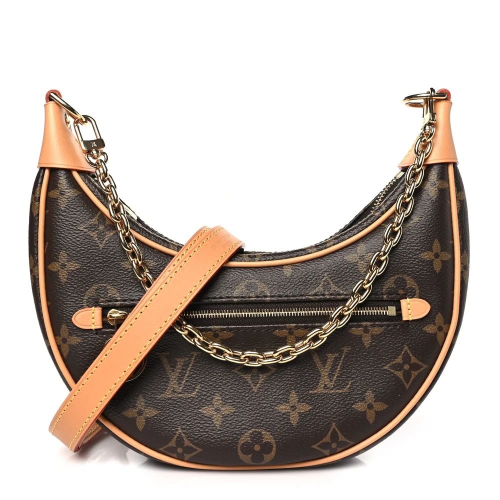 Louis Vuitton Monogram Canvas Loop PM Gold Hardware Front replica handbags