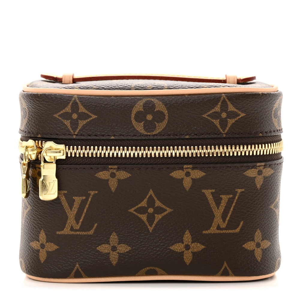 Louis Vuitton Monogram Canvas Nano Nice Gold Hardware Front replica handbags