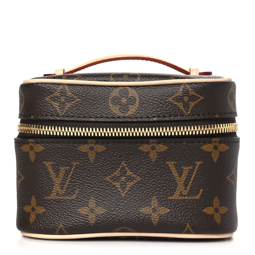 Louis Vuitton Monogram Canvas Nano Nice Gold Hardware Front replica handbags