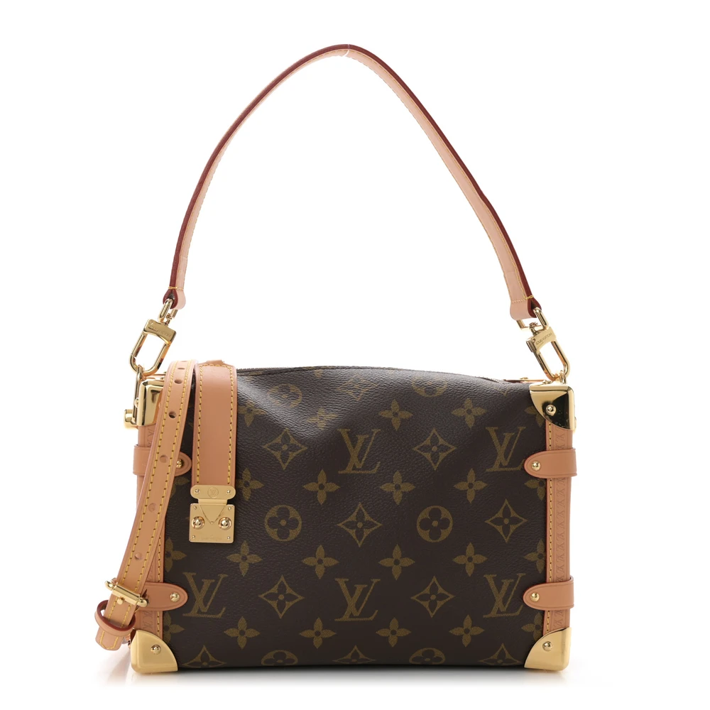 Louis Vuitton Monogram Canvas Side Trunk MM Gold Hardware Front replica handbags